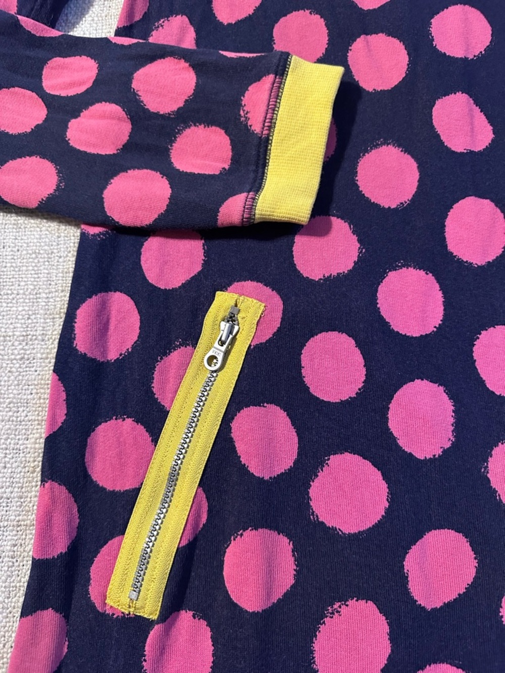 HANNA ANDERSSON Pink Navy Polka Dot Long Sleeve Dress Whimsical Girl 160 14-16 - Picture 3 of 11